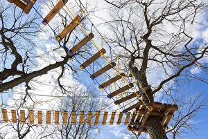 Overcoming Obstacles Drucke: Obstacle course for training in the park