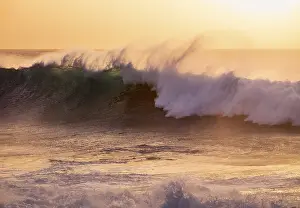 Atlantic Ocean Evening Light Drucke: Ocean waves, evening light, Atlantic