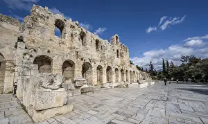 Abandoned Temple Greece Drucke: Odeon of Herodes Atticus, Acropolis