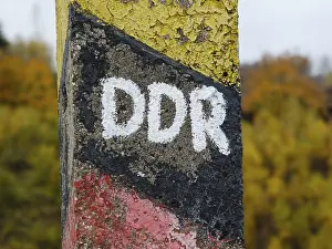 German Democratic Republic Drucke: Old border post between FRG and GDR