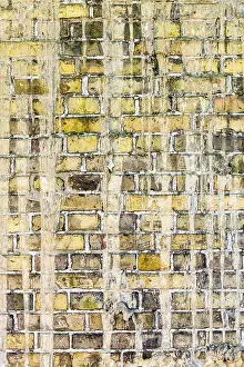 No People Desert Landscape Photo Drucke: Old brick wall pattern closeup