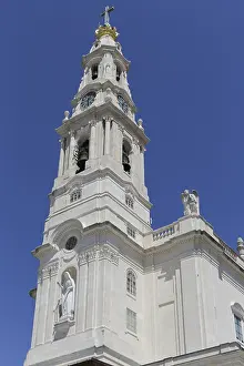 Deserted Cathedral Building Drucke: The old cathedral of the religious complex in Fatima