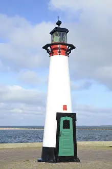 European Harbor Scenes Drucke: Old lighthouse at the harbor of Assens