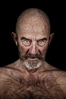 Old Man With Grey Beard Drucke: An old man with a grey beard