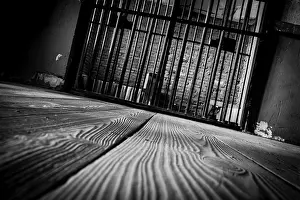 Deserted Building Concept Drucke: Old prison interior, useful for concepts