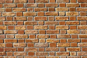 Old Brick Wall Background Drucke: Old red brick wall as background