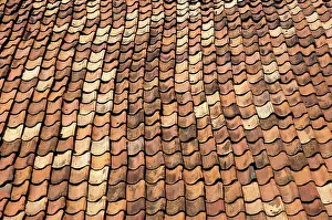 Ruined Building Architecture Drucke: Old rooftiles