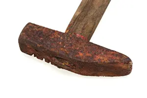 Rusty Tool Drucke: Old rusty hammer, tool
