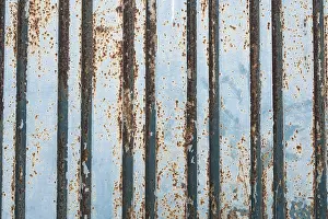 Empty Field Of Education Drucke: Old rusty metal texture background with paint flaking and cracking texture