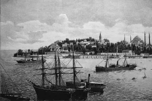 Old Sailing Vessels Drucke: The old seraglio in Constantinople