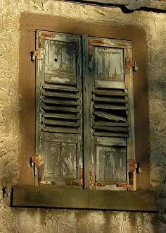 Deserted Window Drucke: Old shutter
