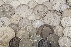 Full Frame Studio Photography Drucke: Old silver coins