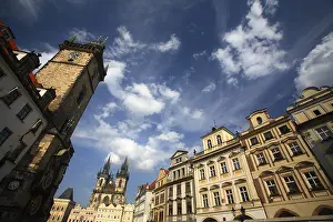 Central Europe Tourist Attraction Drucke: Old Square and the Astronomical Clock Tower
