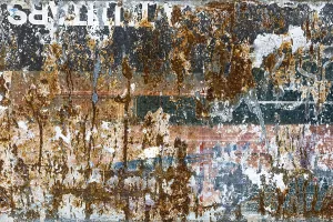 Colourful Abstract Design Drucke: Old texture of a billboard, paper