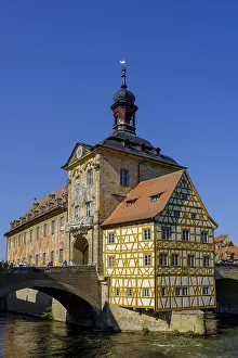 Bamberg Old Town Hall Drucke: Old Town Hall and Upper Bridge
