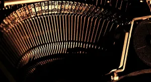 Antique Typewriter Drucke: Old type writer, detail