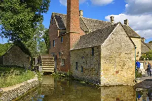 Northern Europe Architecture Drucke: Old water mill in Lower Slaughter