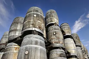 Old Wine Barrels Drucke: Old wine barrels