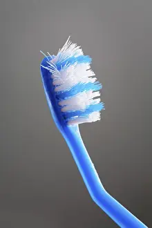 Deserted Healthcare System Drucke: Old worn toothbrush