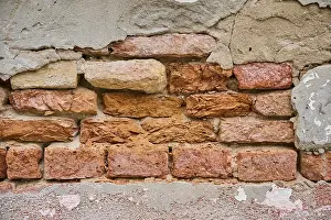 Deserted UNESCO Site Drucke: Detail of an old ziggurat wall made of bakestone bricks