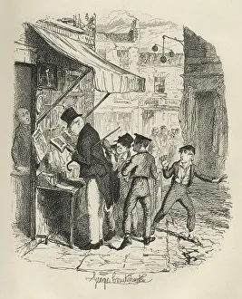 Northern Germany Historical Image Drucke: Oliver amazed at the Dodgers mode of going to work