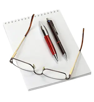 Empty Workspace Photo Drucke: Open a blank worksheet notebook