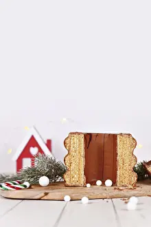 Traditional German Baked Goods Drucke: Open cake called Baumkuchen