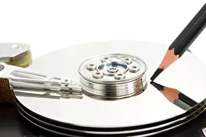 Electronic Hardware Drucke: Open hard disk drive