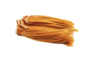Bright Orange Color Drucke: Orange braid isolated on white background