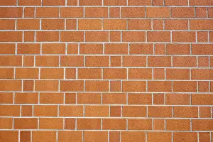 Southern Germany Illustration Drucke: Orange brick wall with checkerboard pattern