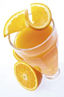 Indoor Still Life Photography Drucke: Orange juice