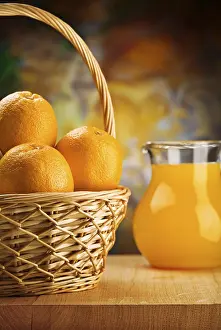 Fruit Photography Drucke: Oranges with juice