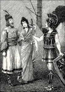 Oréstes mit Ifigenia und Thoás