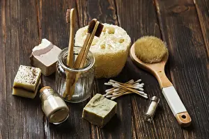Bamboo Toothbrushes Drucke: Organic cosmetics - solid shampoo and soap