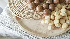 Healthy Food Concept Drucke: Organic Macadamia nut