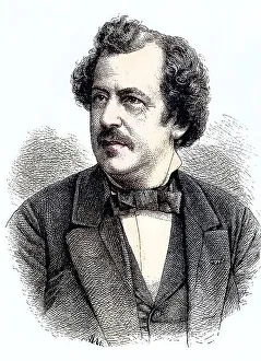 German Actor Drucke: Otto Devrient, 1838, 1894, a German actor and playwright