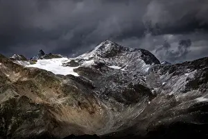 Deserted Mountain Valley Drucke: Otztal mountains with dramatic sky