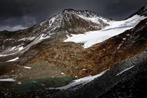 Tyrol Mountain Range Drucke: Otztal mountains with dramatic sky