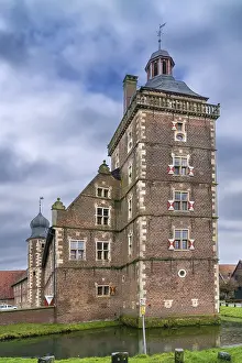 Moated Castle Germany Drucke: Outer bailey in castle Raesfeld
