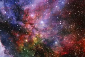 Space Agency Images Drucke: Beautiful galaxy somewhere in deep space