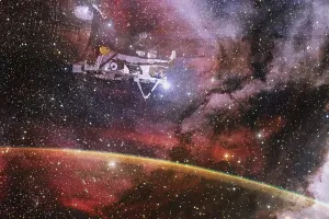 Astronomy Pictures Drucke: Deep space. Awesome science fiction render