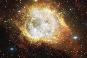 Deep Space Exploration Drucke: Outer space, cosmic landscape. Nebula