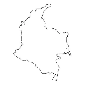 Karte Drucke: Übersicht, Karte von Kolumbien.