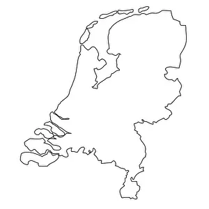 Drucke von Übersicht, Karte der Niederlande Karte Drucke: Umfassung, Karte der Niederlande.