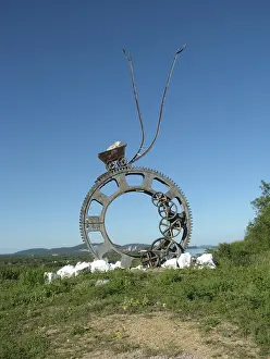 Paraguay Drucke: Überdimensionales Denkmal (Zahnrad)