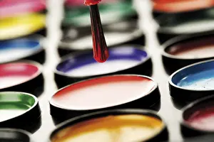 Colorful Paintbrushes Drucke: Paintbox and paintbrush