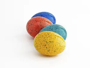 Painted Easter Eggs Drucke: Painted speckled easter eggs