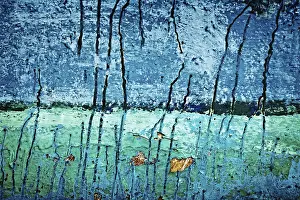 Uninhabited Desert Landscape Drucke: Painted wall texture