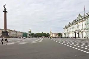 Saint Petersburg Russia Drucke: Palace Square, Palace Square, Alexanders Column