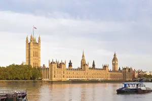Parlament Drucke: Das Palace of Westminster im morgendlichen Licht.